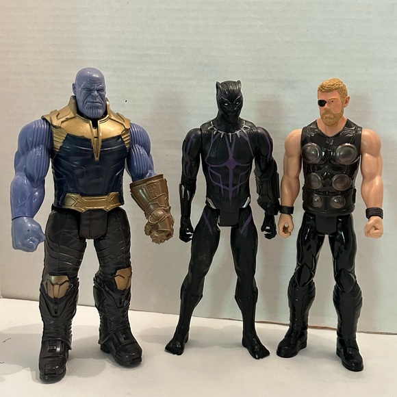2018 Marvel Avengers Action Figures Thanos Black Panther Thor Hero and Villain - Picture 2 of 9